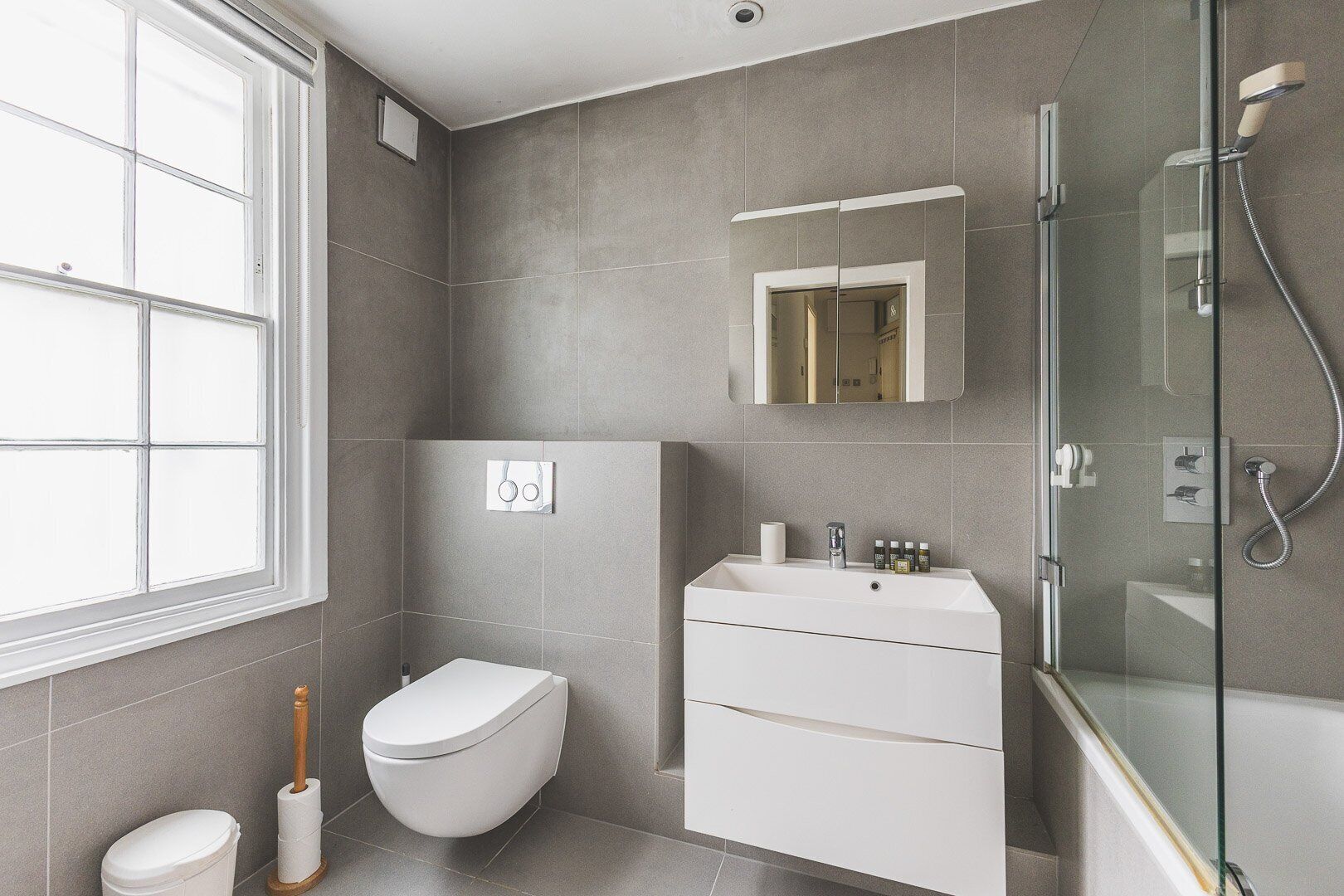 Shower, hair dryer