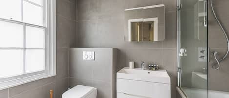 Shower, hair dryer
