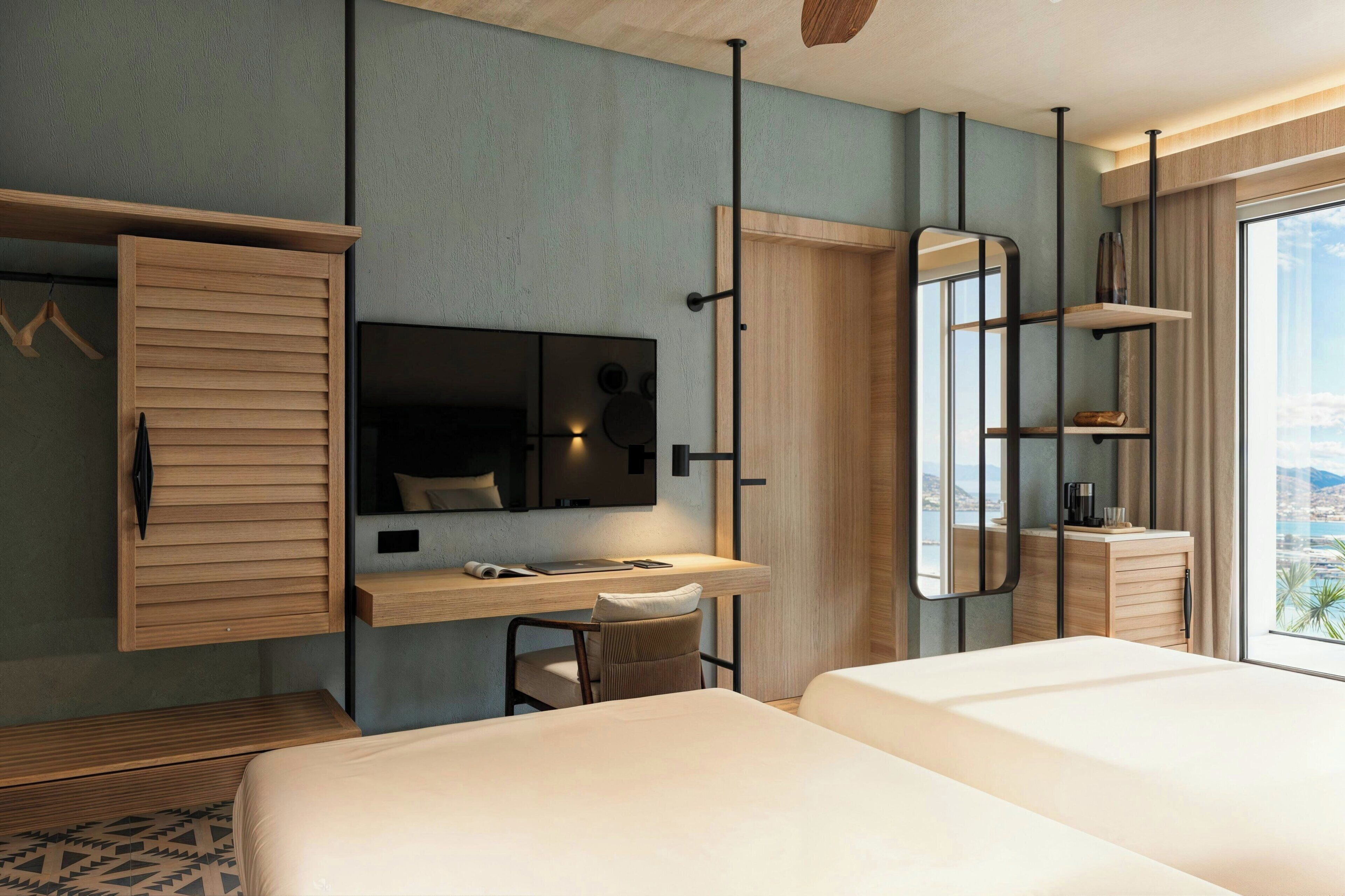 Premium-Zimmer, 2 Einzelbetten, Meerblick