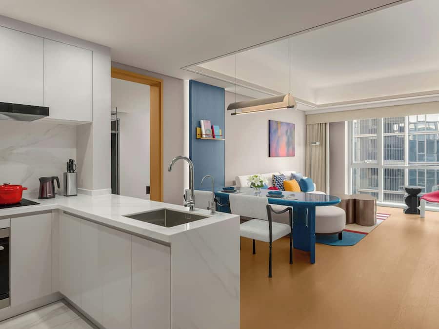 2 Bedroom Gathering Suite | Down comforters, in-room safe, blackout drapes, free cribs/infant beds