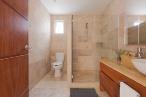 Shower, hair dryer, towels, soap - 3BDR Ocean front luxury APT in Acapulco Diamante (Acapulco de Juárez)
