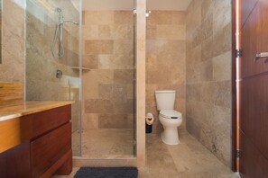 Shower, hair dryer, towels, soap - 3BDR Ocean front luxury APT in Acapulco Diamante (Acapulco de Juárez)