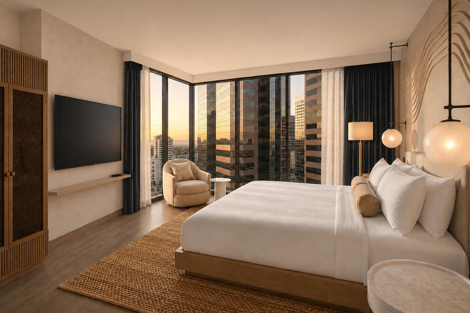 Suite, 1 Bedroom, Mountain View, Corner | Hypo-allergenic bedding, in-room safe, desk, laptop workspace
