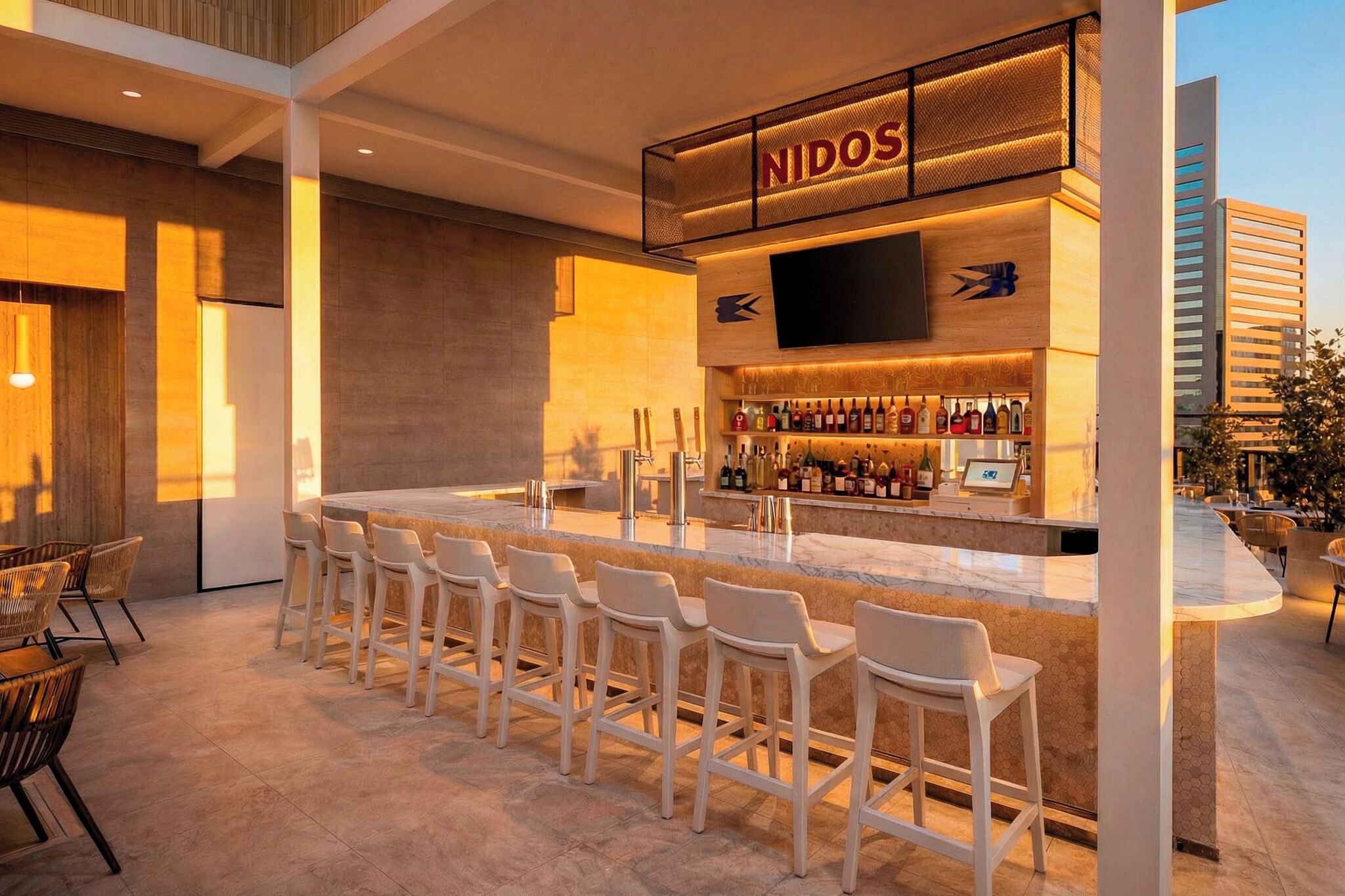 2 barer/lounger og takterrassebar