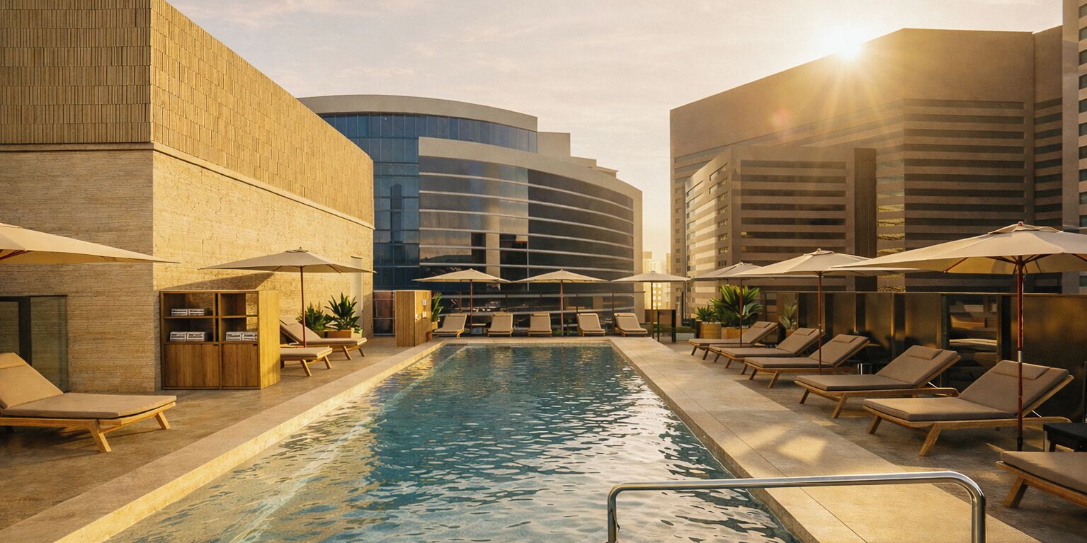 Piscine extérieure, cabanas (supplément), parasols