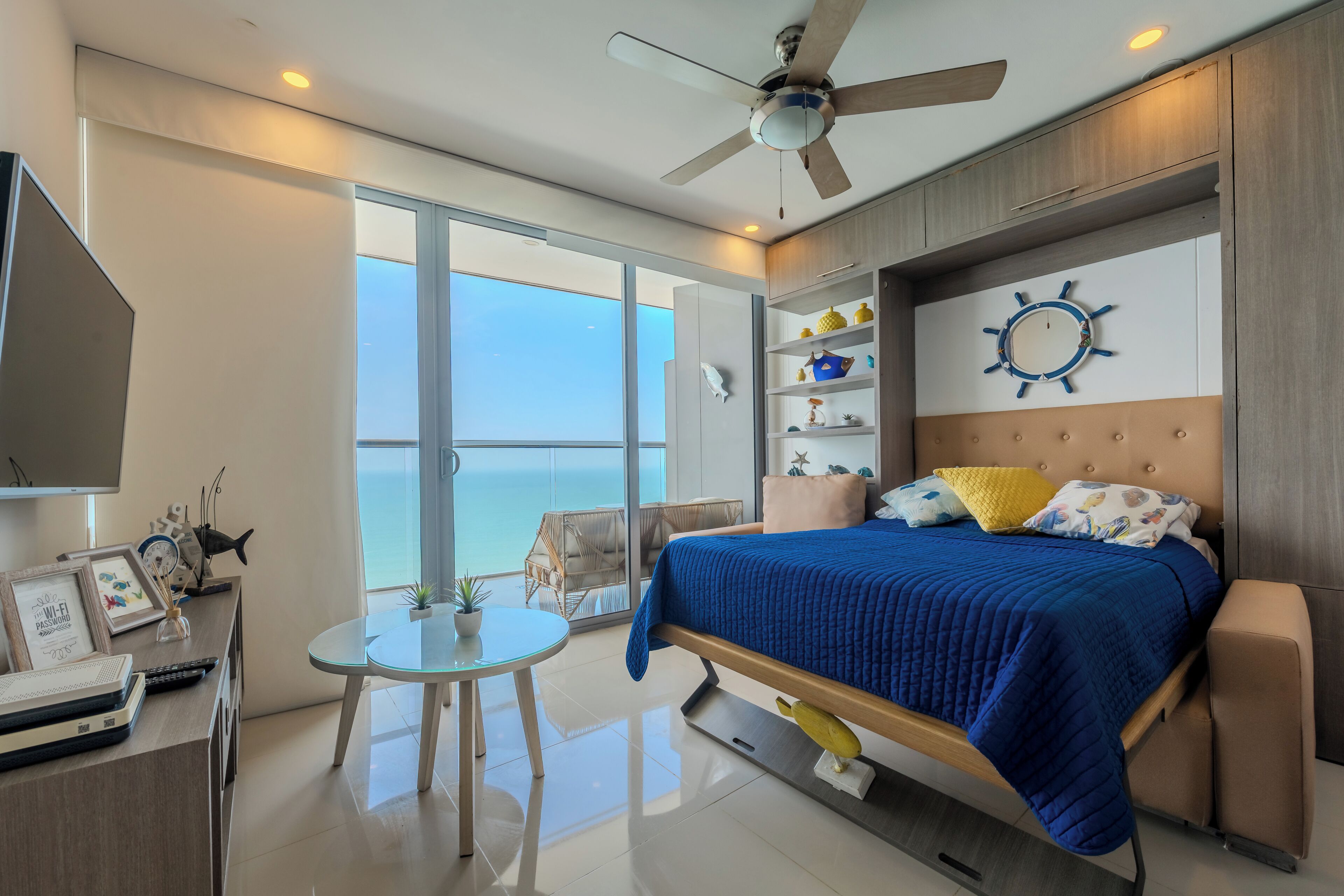 奢华公寓, 阳台, 海洋景观