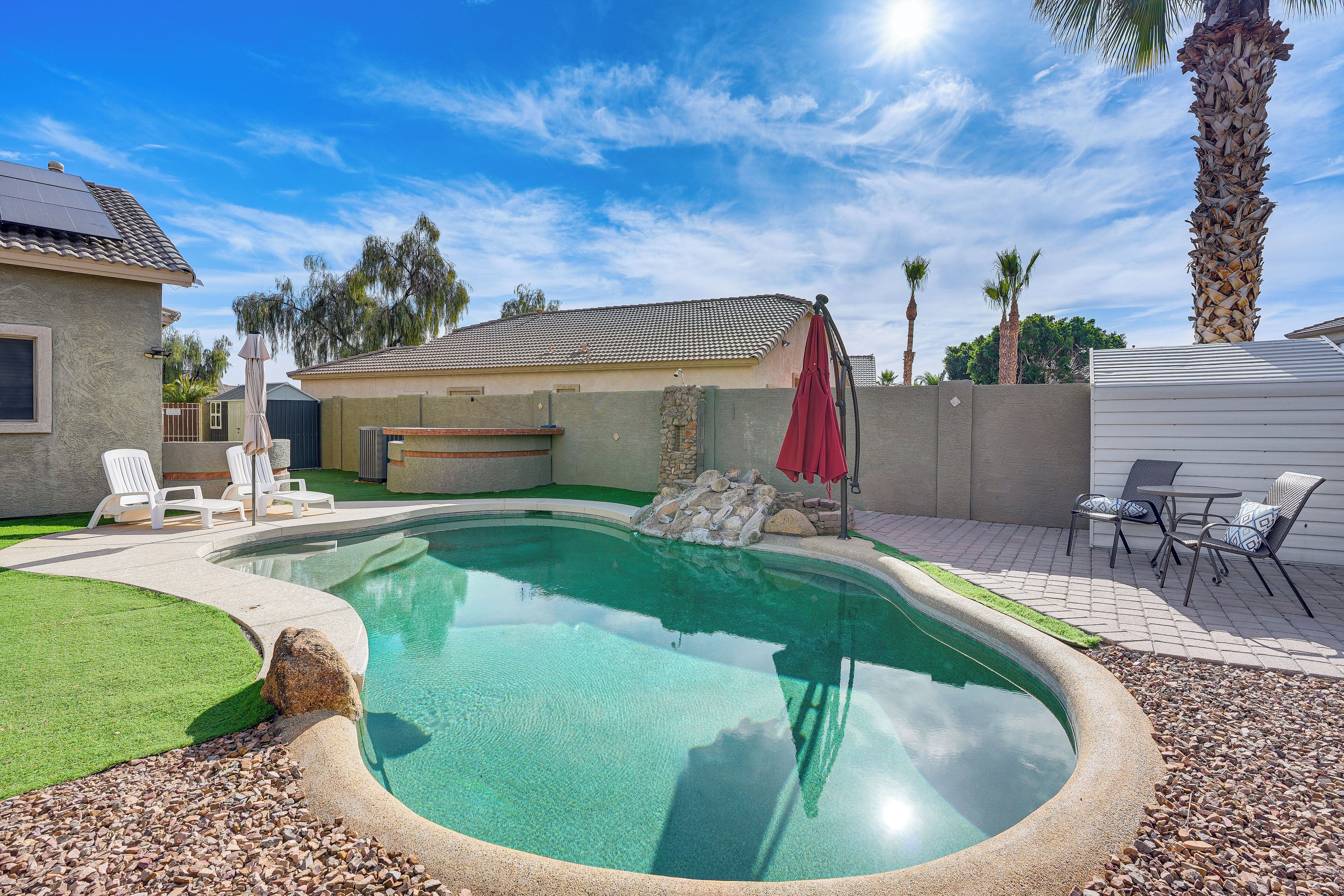 A heated pool