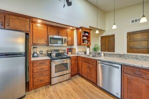 Coffee/tea maker, fridge, microwave, stovetop - Bourbon Country Escape! Spacious Home w/ Fire Pit (Taylorsville)