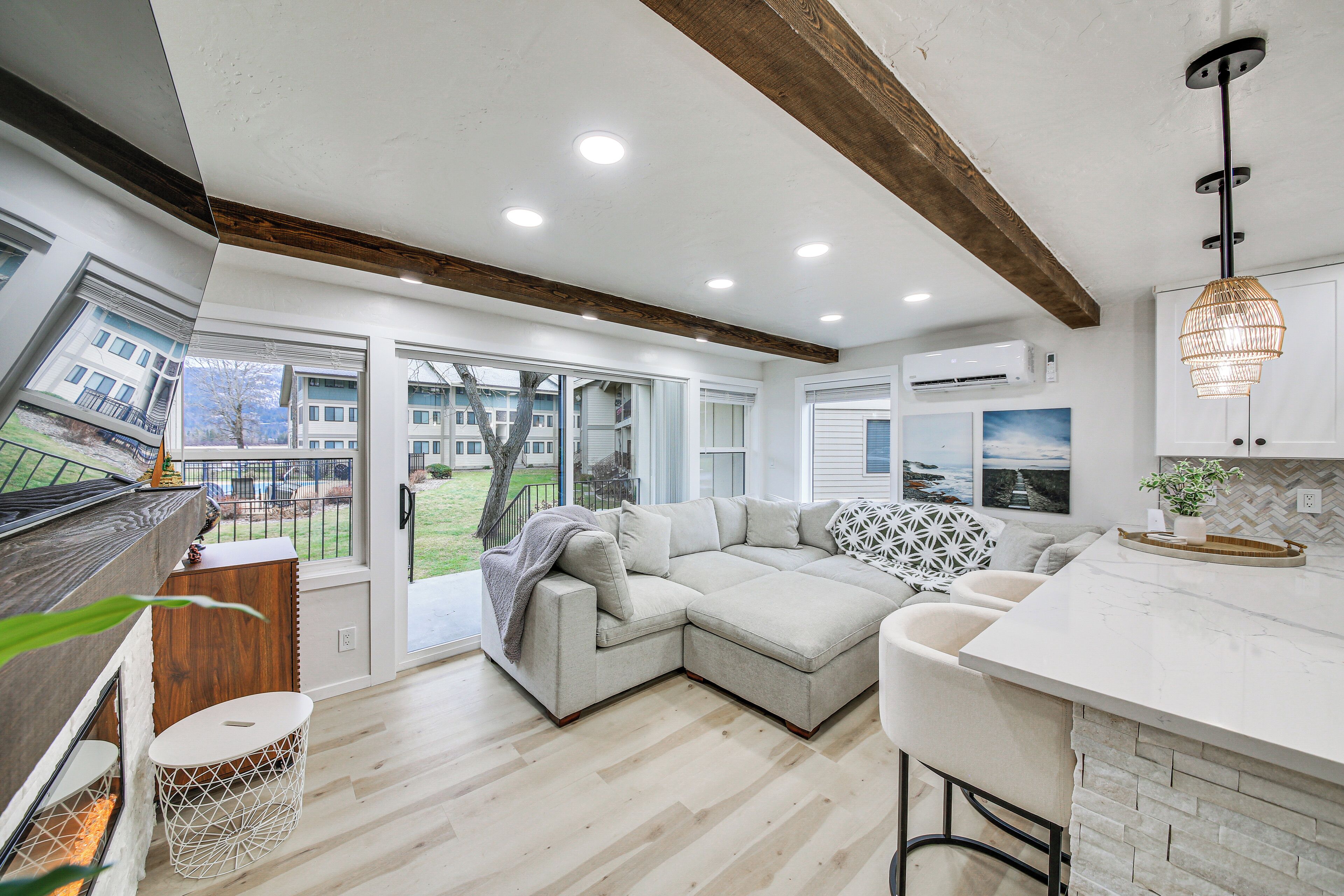 TV, fireplace, video games