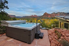 Terrace/patio - Sedona Adventure House | 180 Views, Hot Tub, Patio (Sedona)