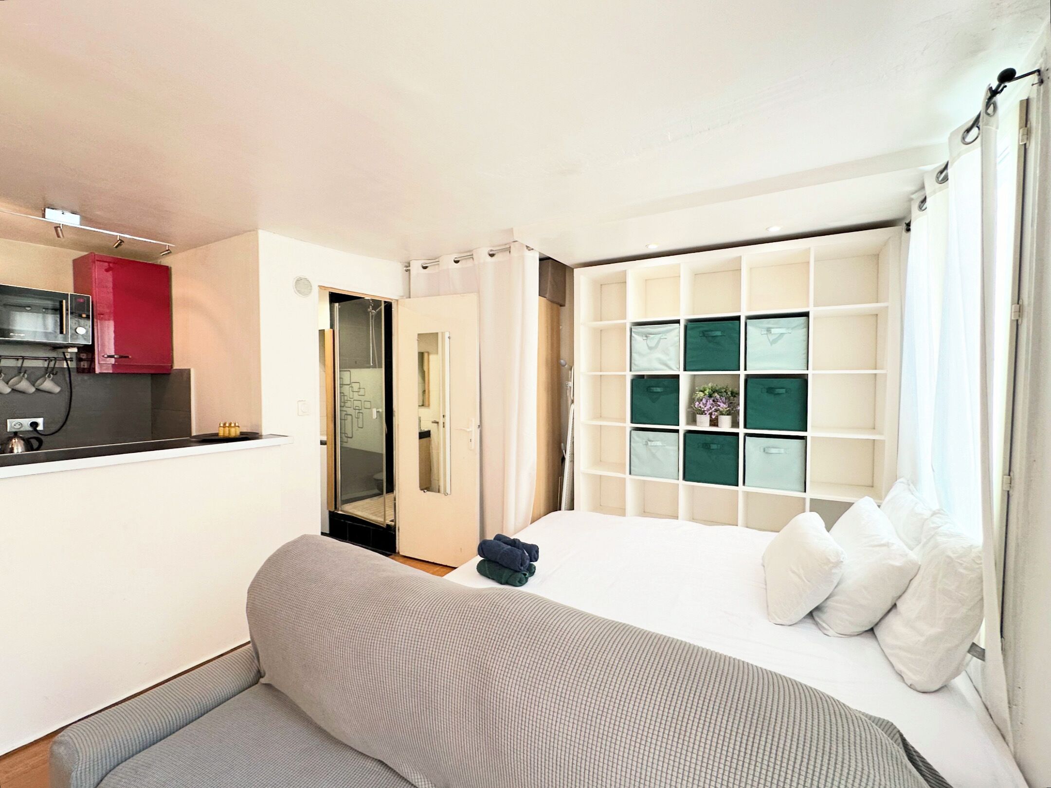 1 habitación y ropa de cama 