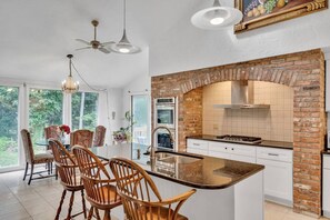 Microwave, dining tables