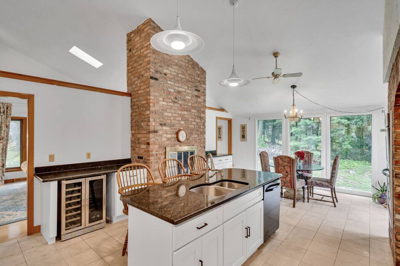 Microwave, dining tables