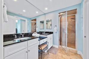 Shower, hair dryer, towels, toilet paper - Beach Front Indigo Condo A Week in Paradise Perdido Key Florida (Pensacola)
