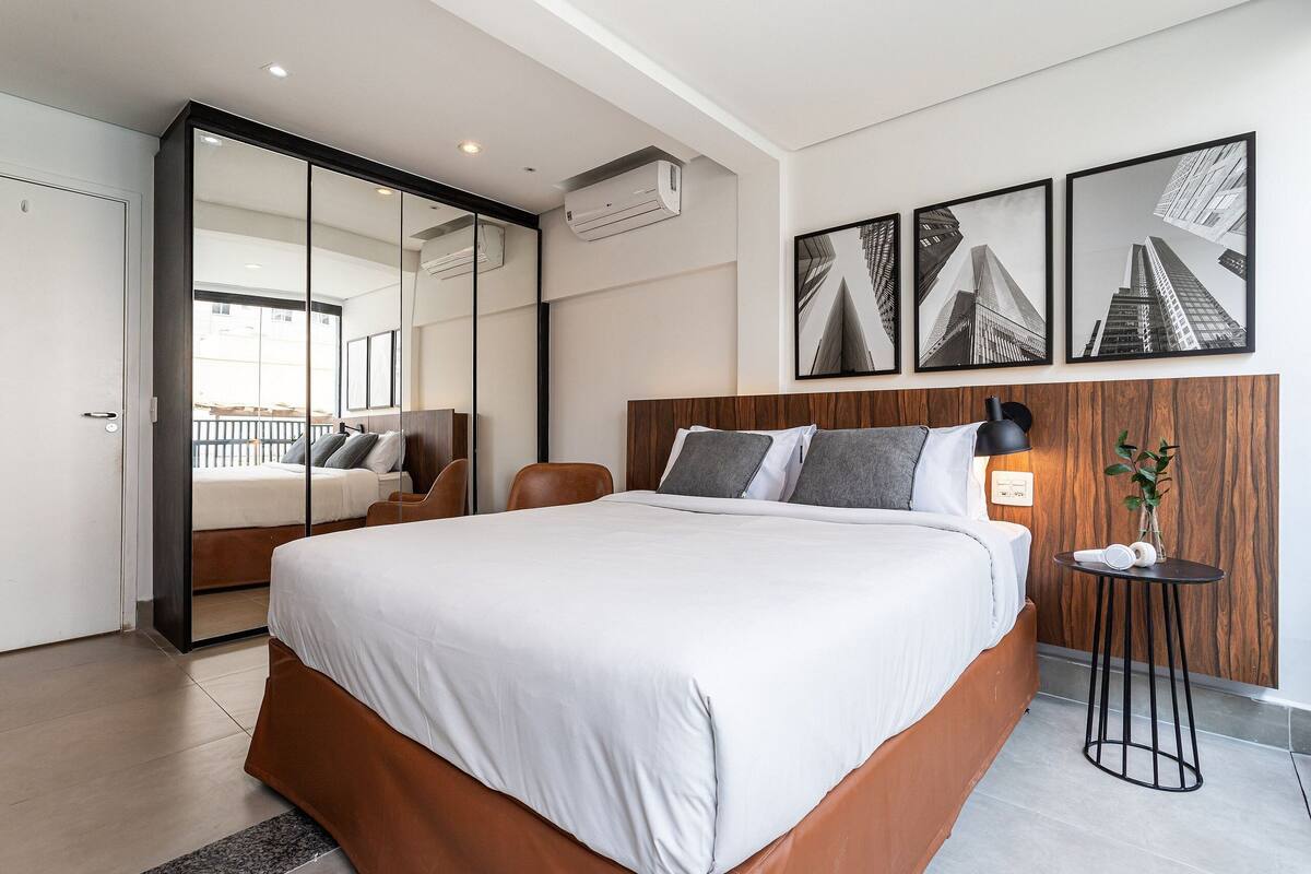 Apartemen Premium | Wi-Fi gratis dan seprai linen