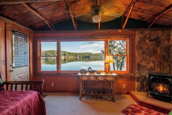 View from the living room - day bed shown on the left