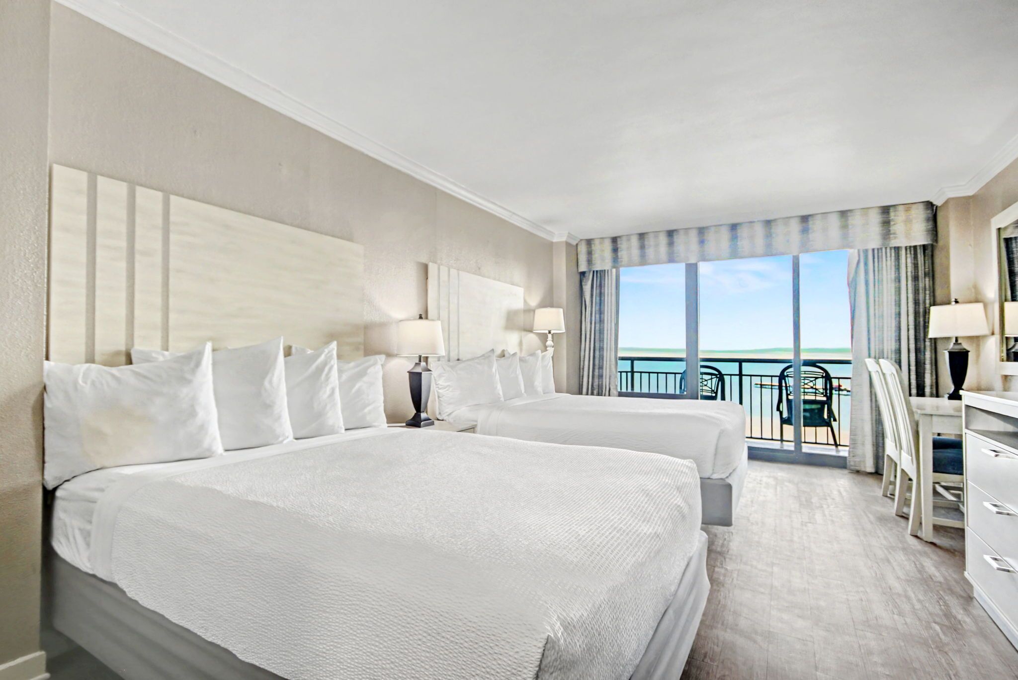 Double Room, 2 Queen Beds, Kitchen, Ocean View | In-room safe, iron/ironing board, free WiFi