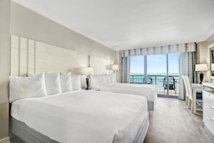 Studio - 2 queensize-sängar - havsutsikt (Oceanfront Efficiency Queen) | Värdeförvaringsskåp på rummet, strykjärn/strykbräda och gratis wi-fi