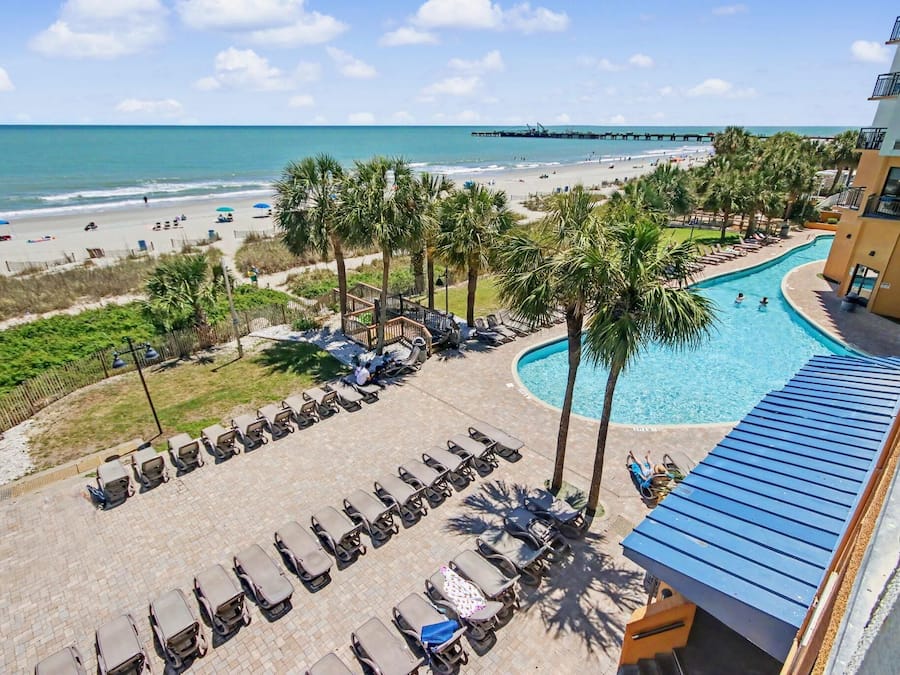 Apartamento, várias camas, vista para o oceano (Oceanfront 1 Bedroom Suite w/Murphy B) | Vista da sacada