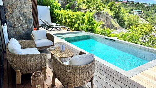 Villa Mahé - St barth - les hauts de Merlette - Anse des Flamands