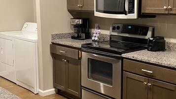 Microwave, oven, stovetop, dishwasher