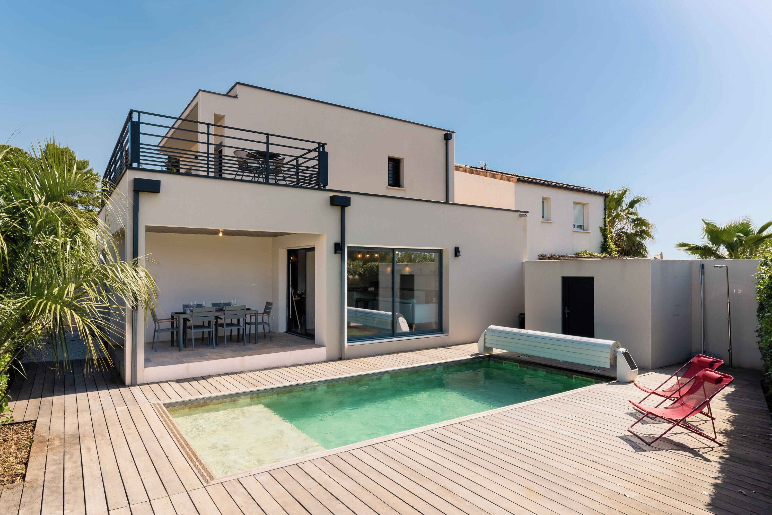 A heated pool