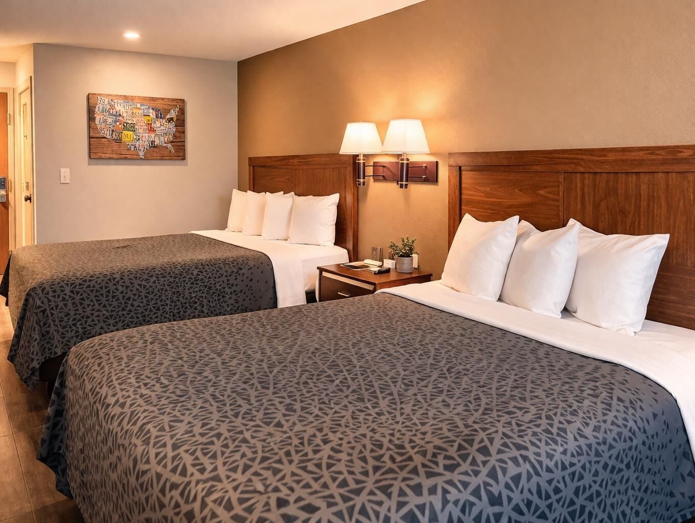 Room, 2 Queen Beds | Desk, laptop workspace, iron/ironing board, free WiFi