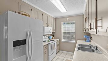 Microwave, oven, stovetop, dishwasher