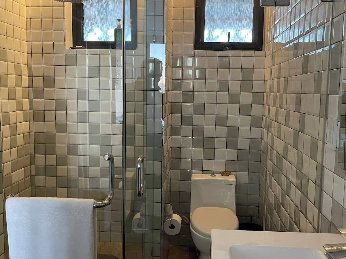 Shower, hair dryer