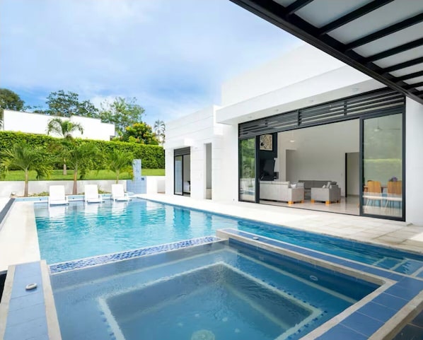 A heated pool