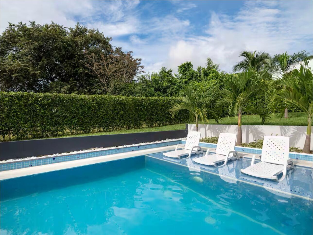 A heated pool