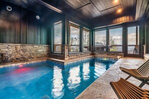Indoor pool, a heated pool - The Pinnacle: Luxury Reimagined/Pool, Gym, Sauna, Cold Plunge, Views,& Much More (Sevierville)
