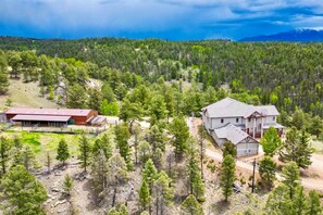 Aerial view - Lux Hilltop Retreat • Swim Spa • Sauna • Gated • Game Room • Fireplace (Florissant)