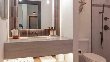 Shower, hair dryer