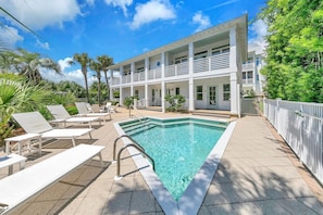 Outdoor pool - 391 BLUE MOUNTAIN RD ...4 Bedrooms w/ Private Pool... STEPS TO THE BEACH! (Santa Rosa Beach)
