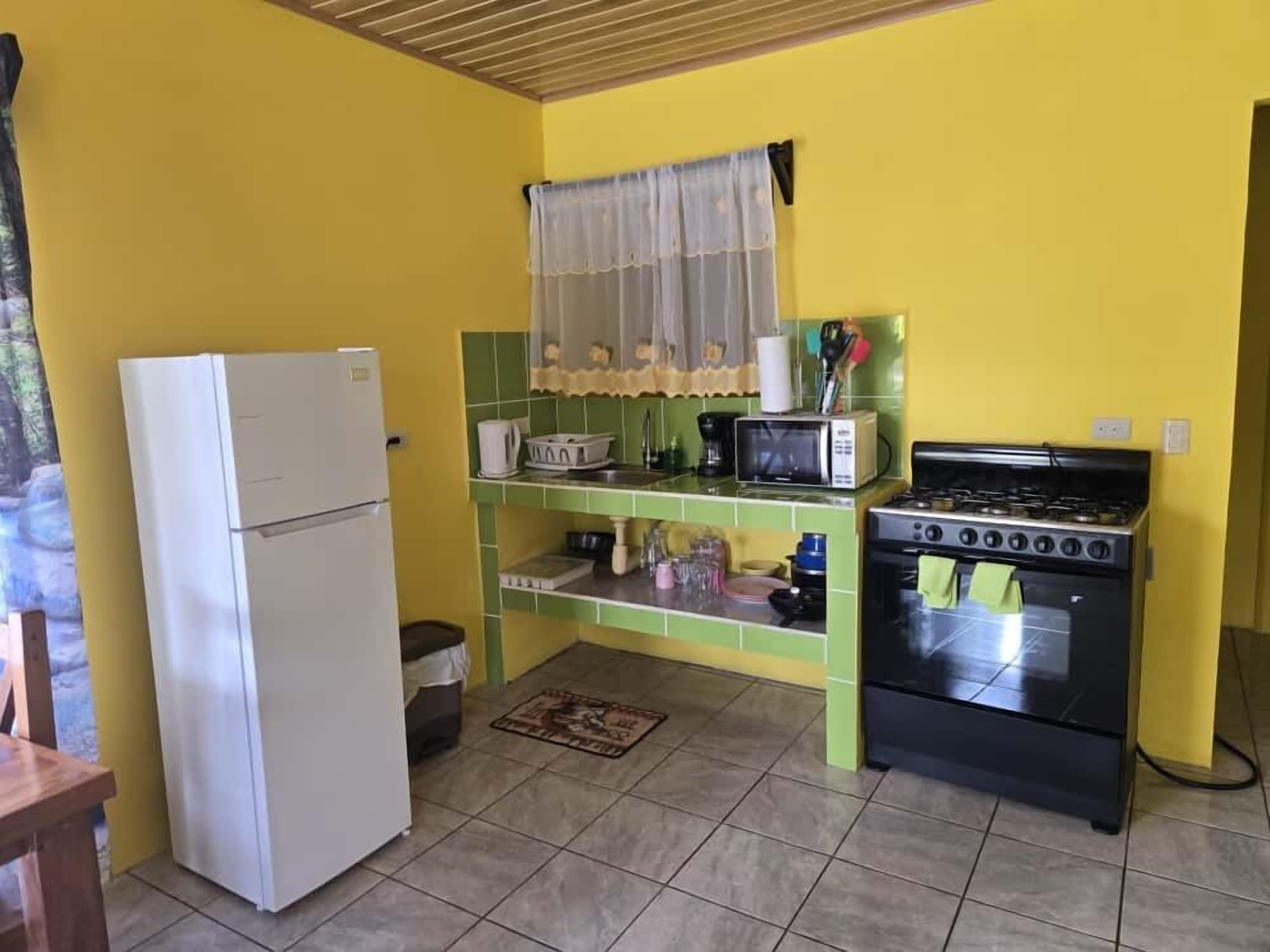 Deluxe Double Room, Patio, Garden View | Private kitchen | Mini-fridge, microwave, coffee/tea maker, cookware/dishes/utensils