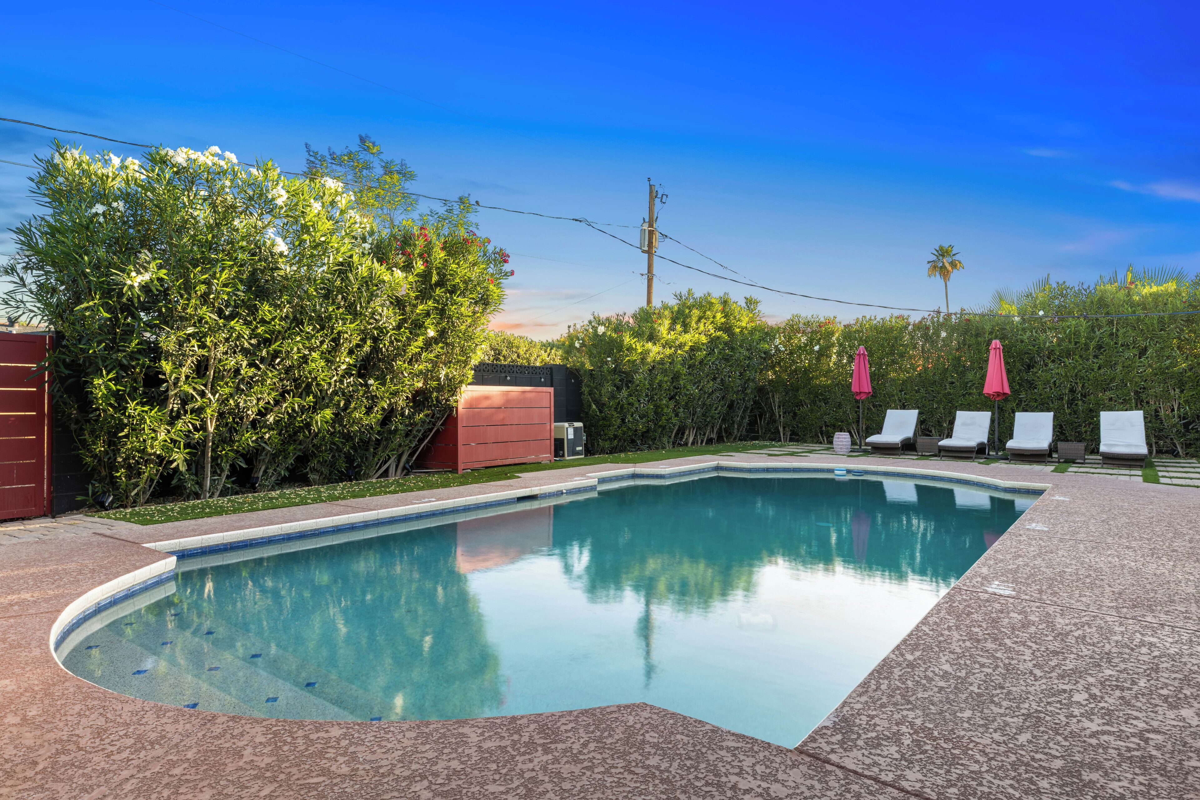 A heated pool
