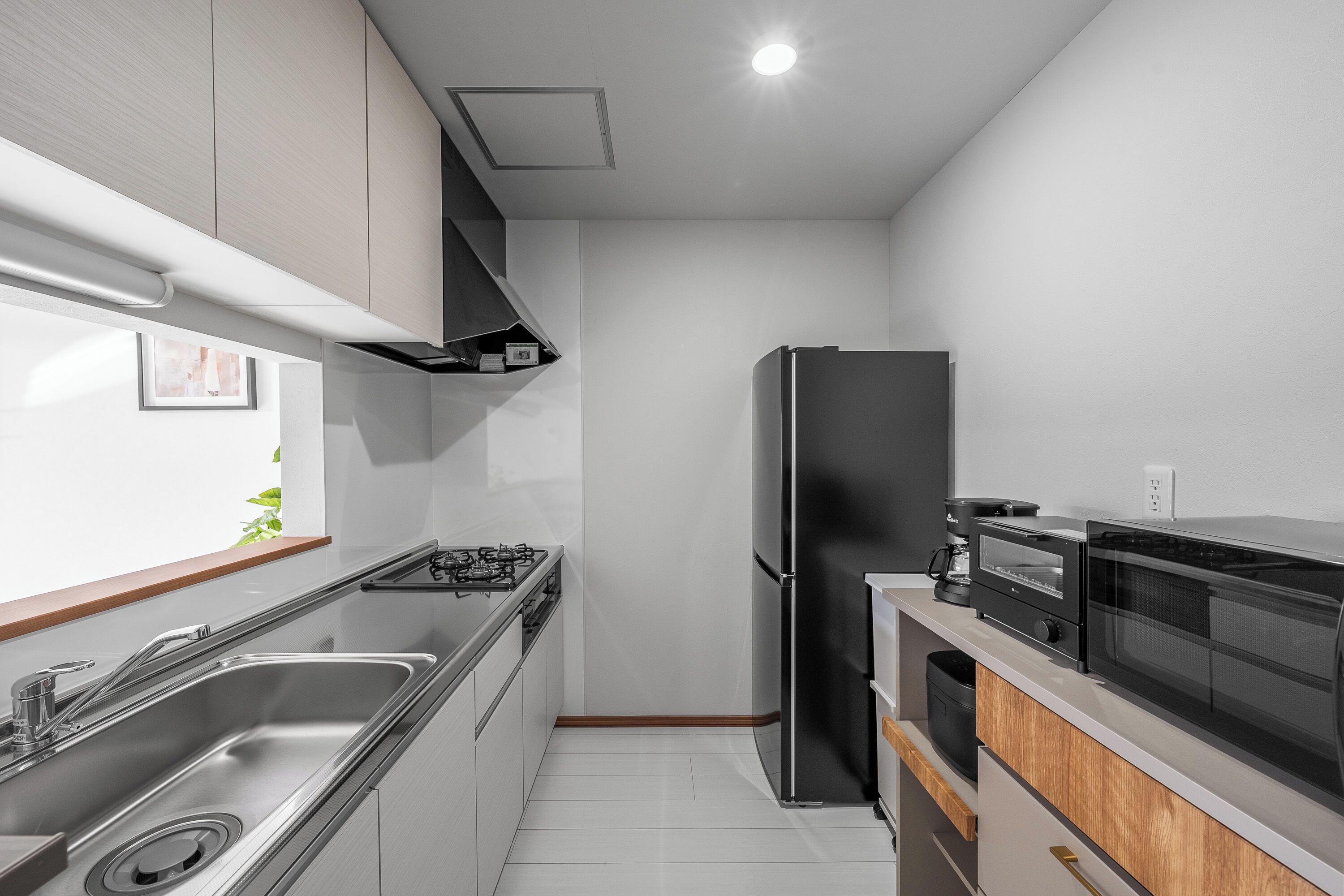 Apartment | Dapur peribadi | Peti sejuk, ketuhar gelombang mikro, dapur, kerusi tinggi 