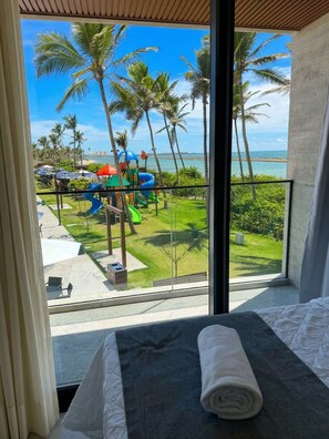 Căn hộ có tầm nhìn toàn cảnh, 2 phòng ngủ, quang cảnh biển | Bộ đồ giường cao cấp, trang trí khác biệt 