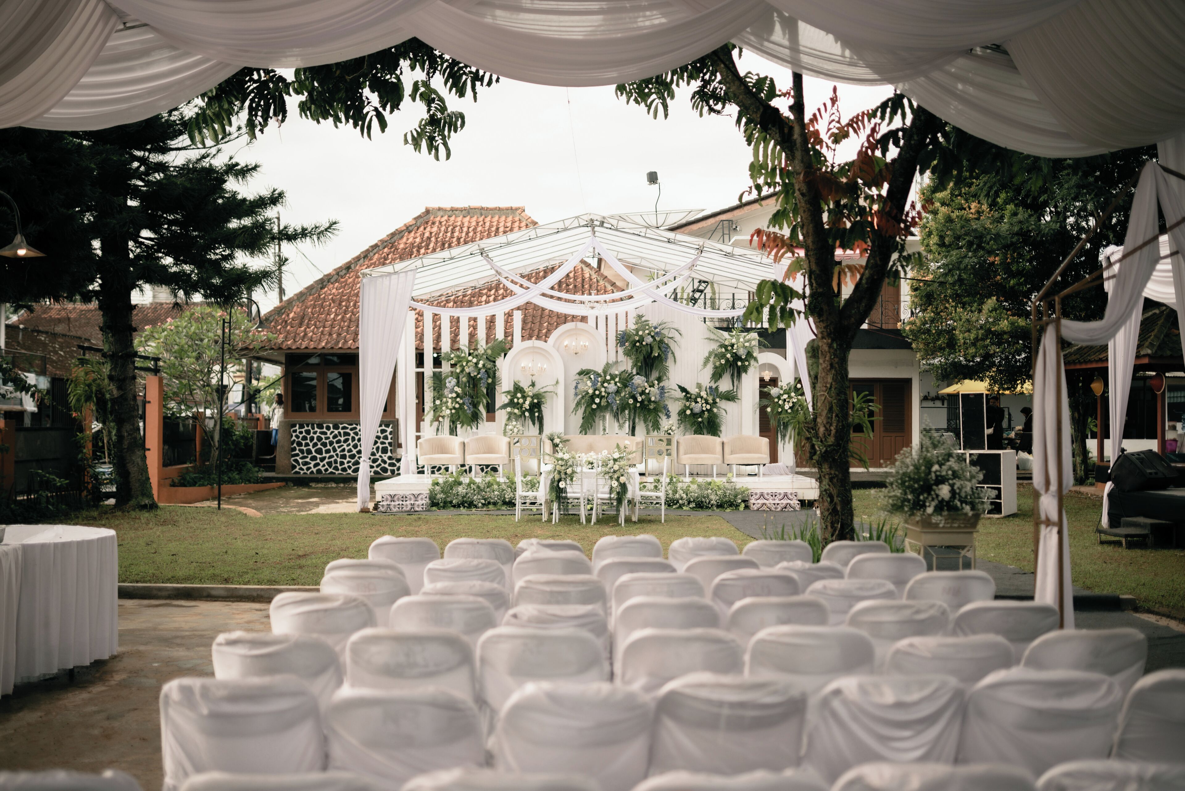 Outdoor wedding area