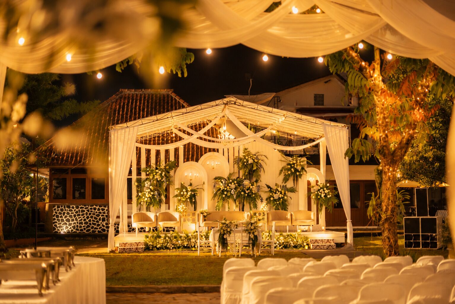 Outdoor wedding area
