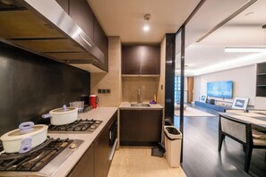 Luxury-Apartment, Stadtblick | Eigene Küche