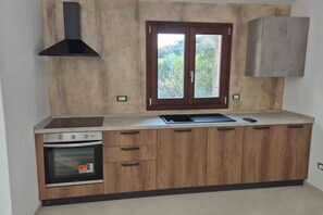 Fridge, stovetop, dishwasher - Villa with outdoor pool and air conditioning (San Teodoro)