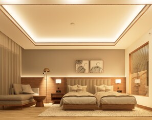 Minibar, desk, laptop workspace, blackout drapes - Royal Tulip Shivpuri National Park Kathmandu (Tohka)