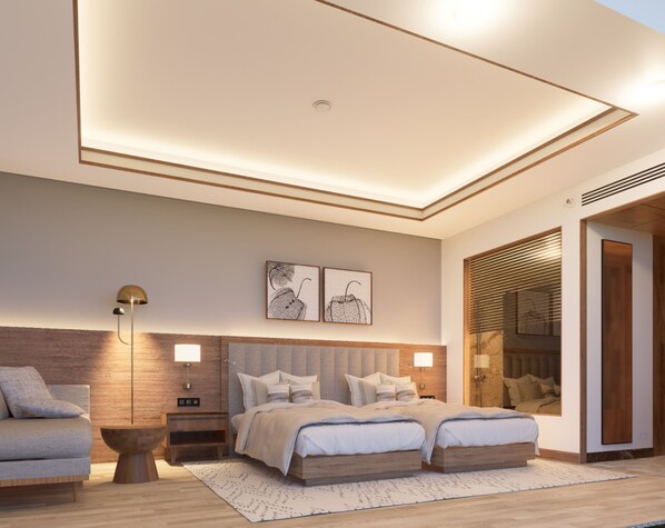 Minibar, desk, laptop workspace, blackout drapes - Royal Tulip Shivpuri National Park Kathmandu (Tohka)