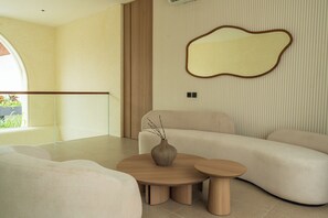 Deluxe Villa, 2 Bedrooms, Private Pool, Pool View | Living area - Villa Fresko 1 by Alfred in Bali (Pererenan)