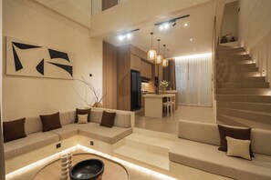 Deluxe Villa, 2 Bedrooms, Private Pool, Pool View | Living area - Villa Fresko 1 by Alfred in Bali (Pererenan)