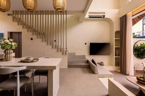 Deluxe Villa, 2 Bedrooms, Private Pool, Pool View | Dining room - Villa Fresko 1 by Alfred in Bali (Munggu)