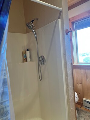 Shower, hair dryer, towels, soap - Chrome Bear Ranch Guest House (Montrose)