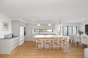 Fridge, microwave, oven, stovetop - Coolum Beach Family Home with Ocean Views (Coolum Beach)